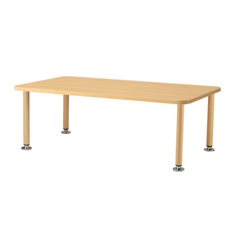 オーダーテーブル 樹脂ｴｯｼﾞ 三角形ﾃｰﾌﾞﾙW1500 D830 ｽﾁｰﾙ製昇降脚 - 業務用家具・店舗用家具のアダル