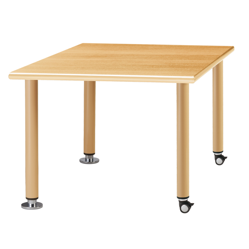 オーダーテーブル 樹脂ｴｯｼﾞ W900 D900 ｽﾁｰﾙ製昇降ﾌﾗｯﾌﾟ脚 | 製品情報