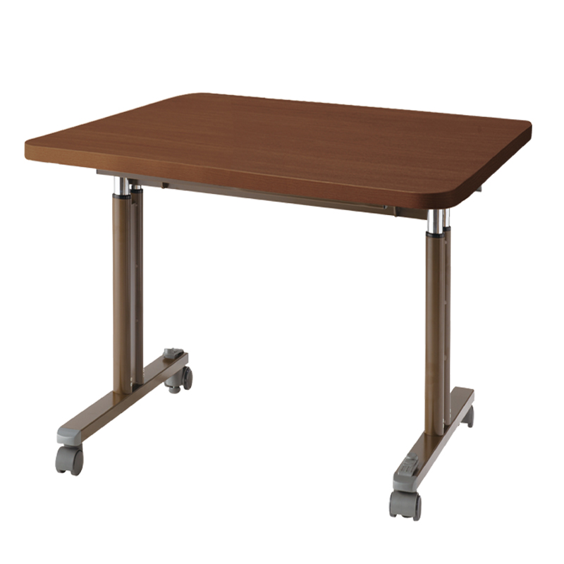 オーダーテーブル 樹脂ｴｯｼﾞ W900 D900 ｽﾁｰﾙ製昇降ﾌﾗｯﾌﾟ脚 | 製品情報_